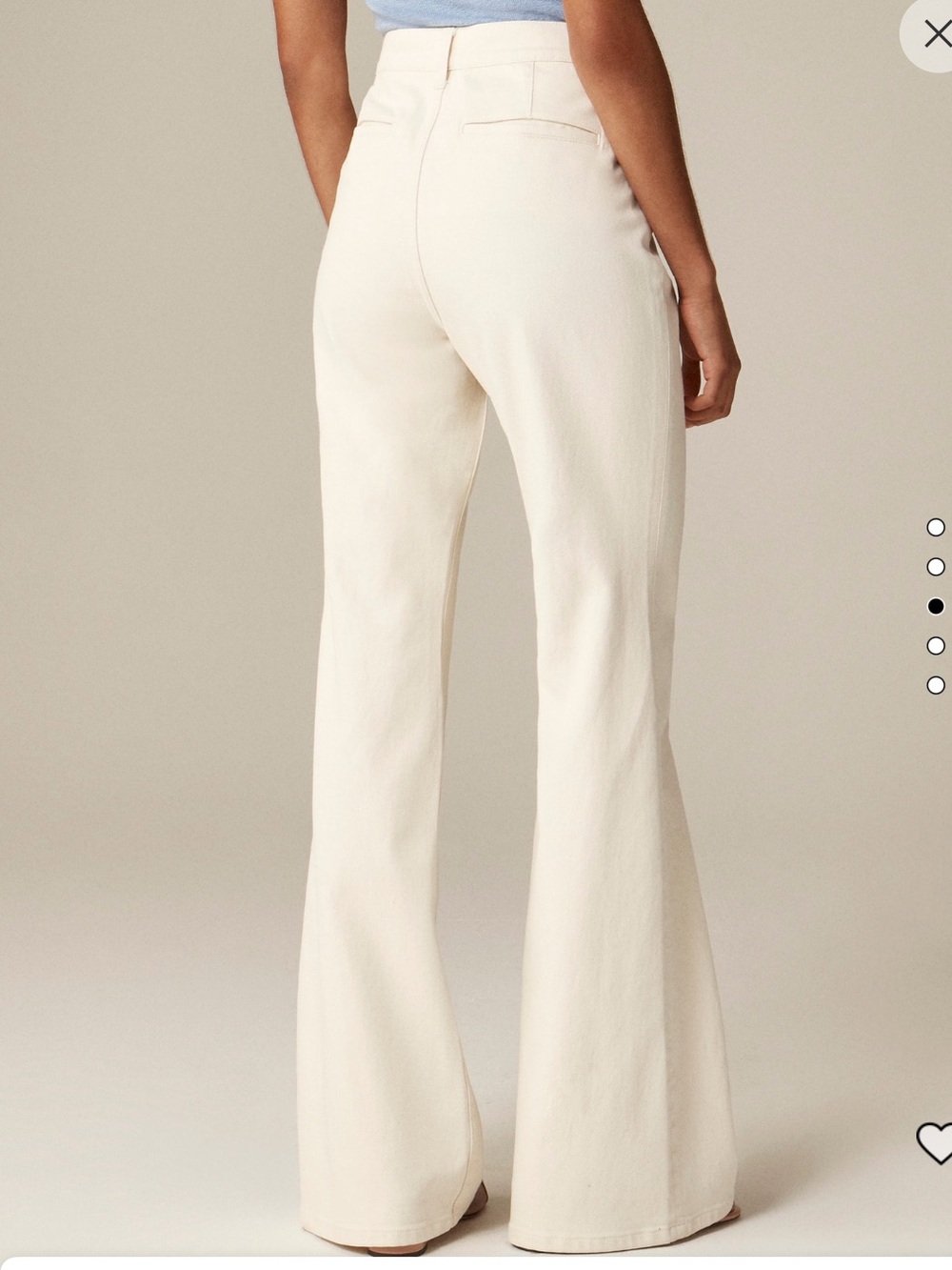 J. Crew Cream High-Rise Wide Leg Jeans NWT size 30 - Picture 2 of 8